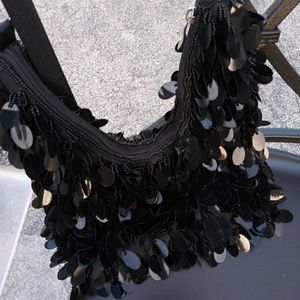 Purse fashion Sequin style black